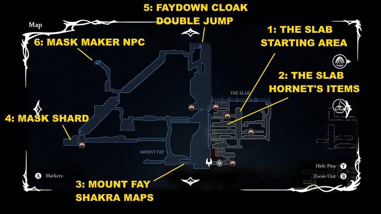 The Slabs and Mount Fay map